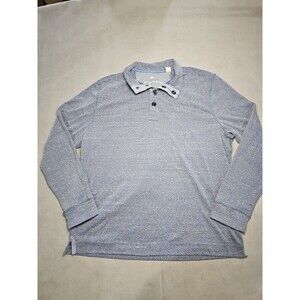 Tommy Bahama Blue Salt Point Snap Mock Neck Sweatshirt Men's Size Medium